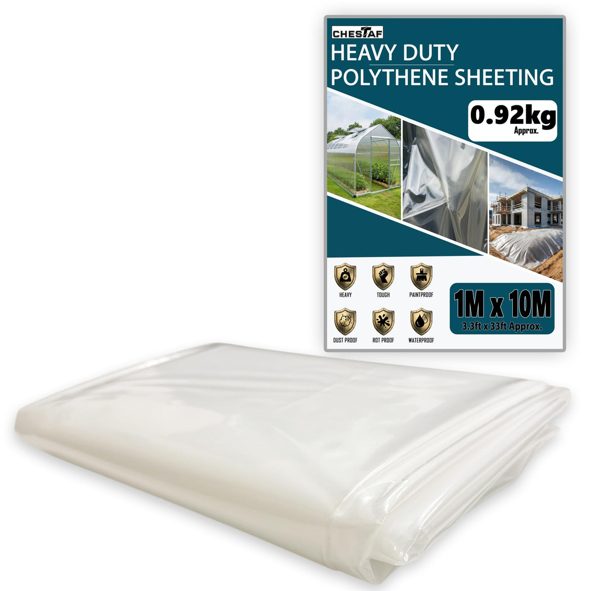 Clear Plastic Sheeting – 1m x 10m
