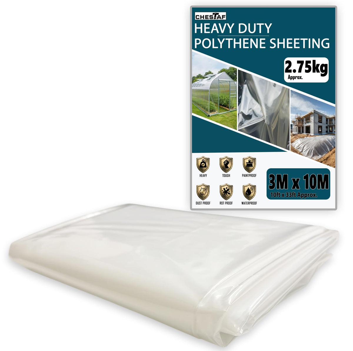 Clear Plastic Sheeting – 3m x 10m