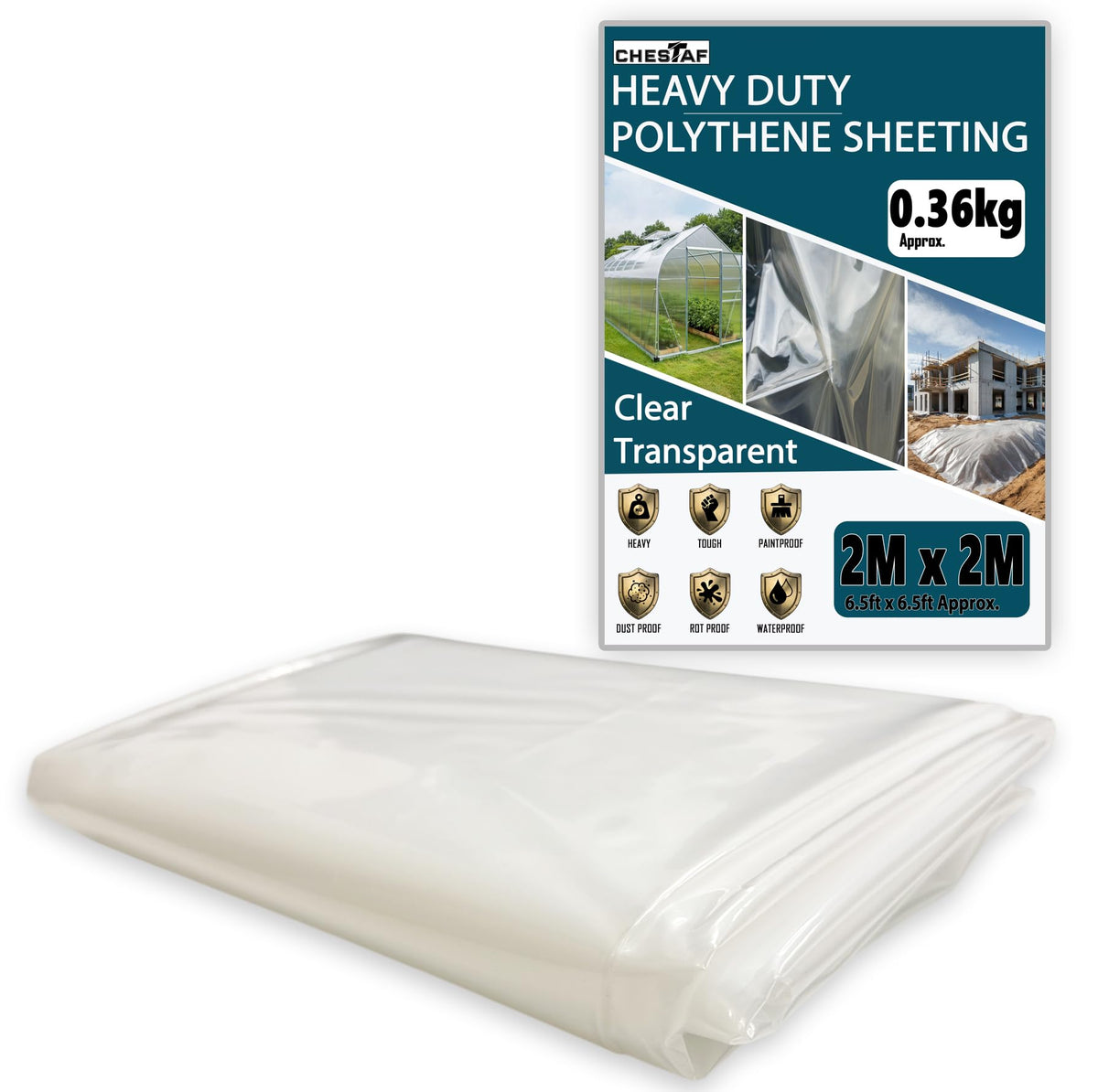 Clear Plastic Sheeting – 2m x 2m