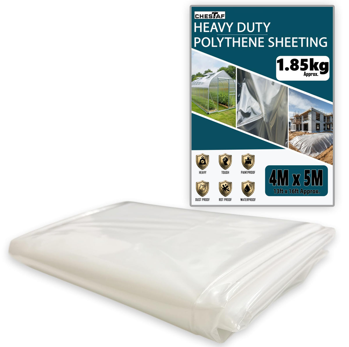 Clear Plastic Sheeting – 4m x 5m